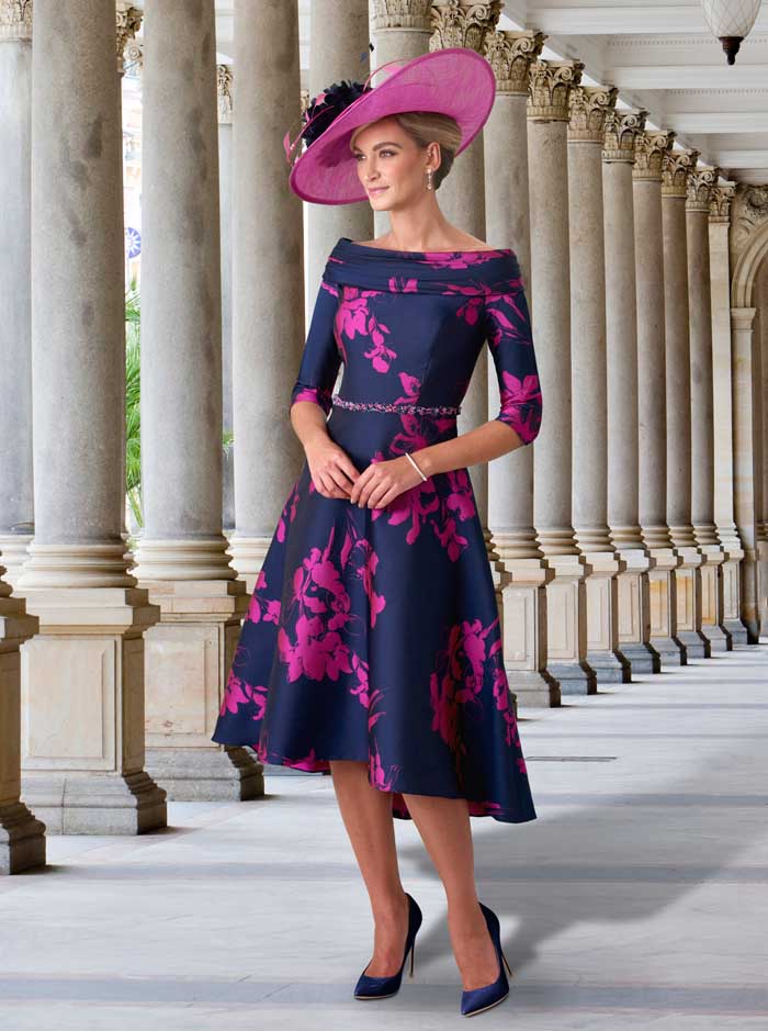 IR6193 - Navy/Fuchsia Dress (Irresistible)